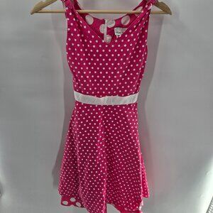 Rare Editions Pink Polka Dot Cotton Blend Maxi Dress